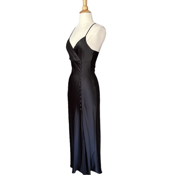 ZARA Black Slip Dress Satin Effect Dark Romance Dress, Size XS - Picture 7 of 16